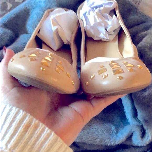 J crew cream tan flats with stud detail made in Italy - Picture 8 of 8